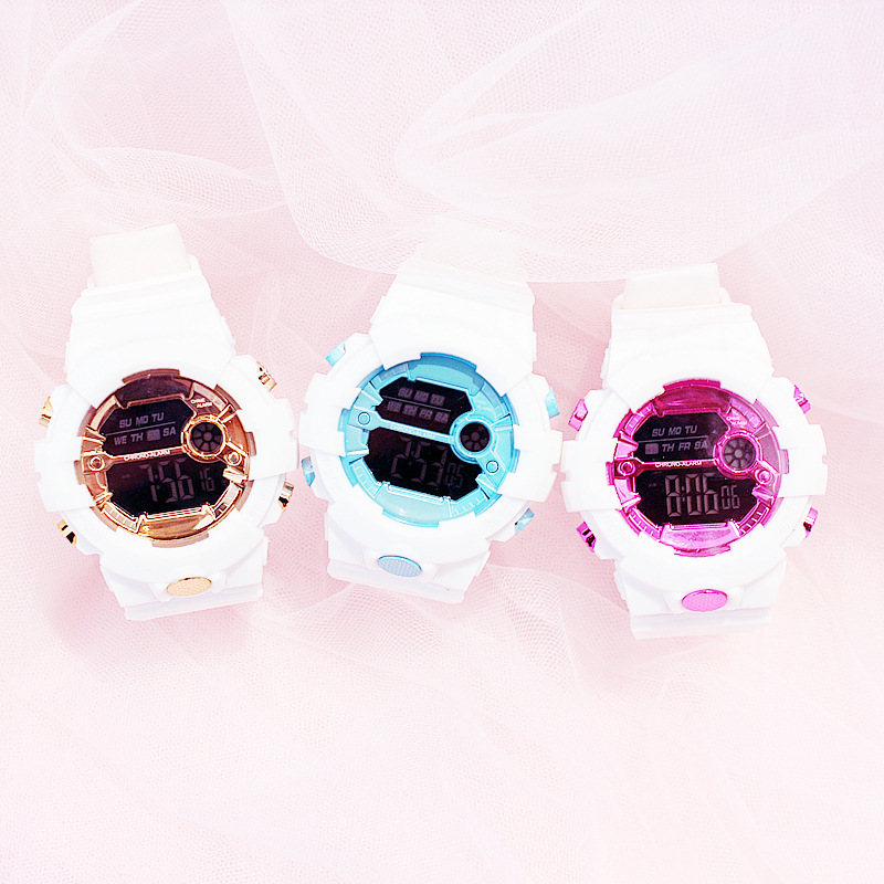 Watch Female Students Korean Simple Trend Waterproof Sports Multifunctional Led Electronic Watch display picture 24