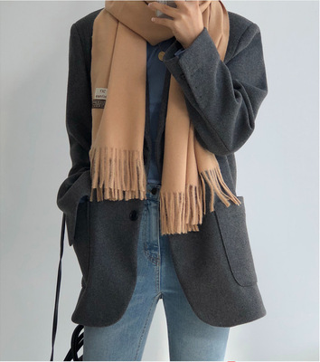 [ ROCU If the early] 2019 the republic of korea chic Solid temperament Lapel Single breasted suit coat 8844