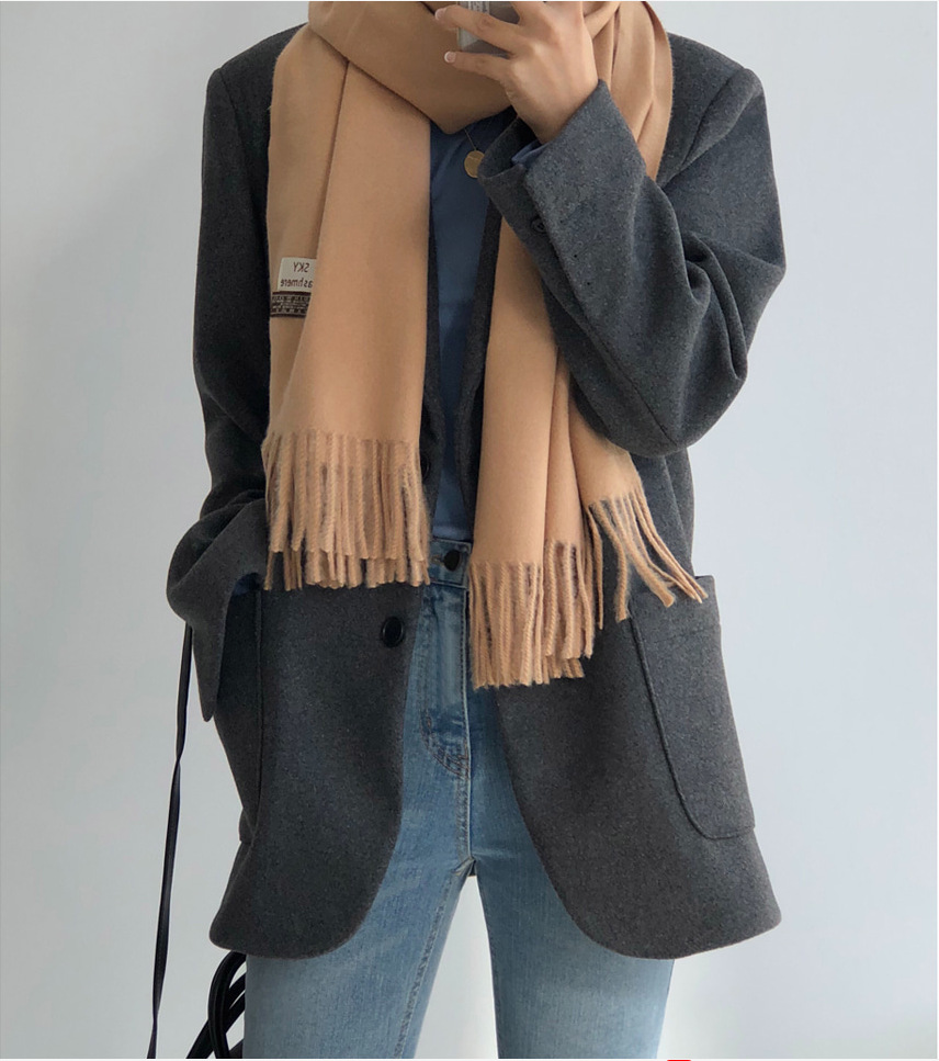 [ ROCU If the early] 2019 the republic of korea chic Solid temperament Lapel Single breasted suit coat 8844