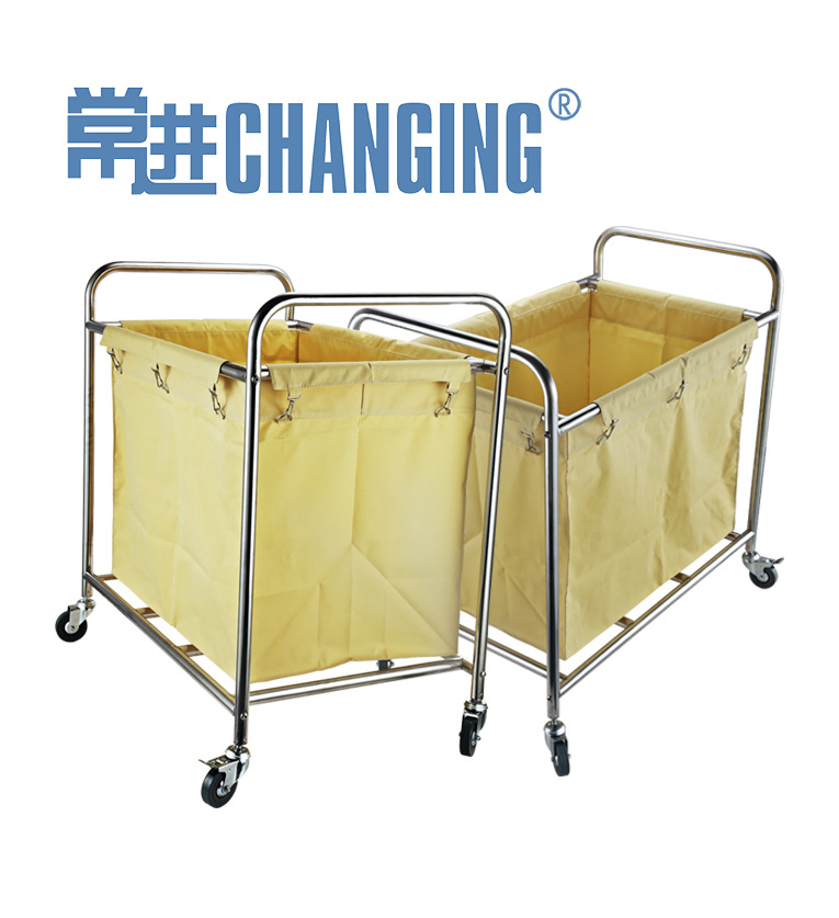 常进牌加厚不锈钢方形布草车（拆装式）