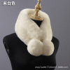 Rabbit hair Two-sided scarf winter lovely thickening keep warm Collar fashion Hair ball Fur collar leather and fur white Collar