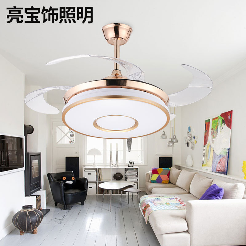 led Fan light invisible modern Simplicity Ceiling fan lamp Restaurant bedroom electric fan a chandelier a living room household
