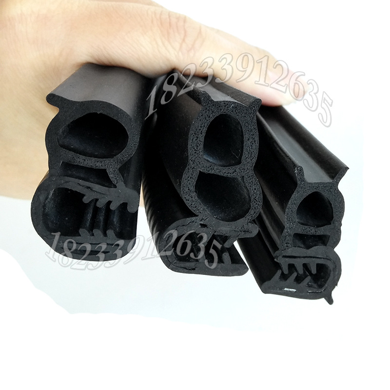 重型机械驾驶室车门胶条双圆泡三复合橡胶密封条三元乙丙车门条