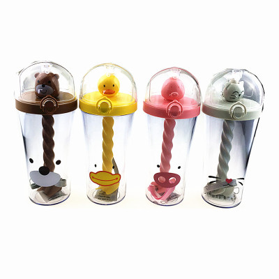 Audio network Same item Yellow duck Mixing cup originality straw children Water cup duck Cartoon Rafi Animal Cup