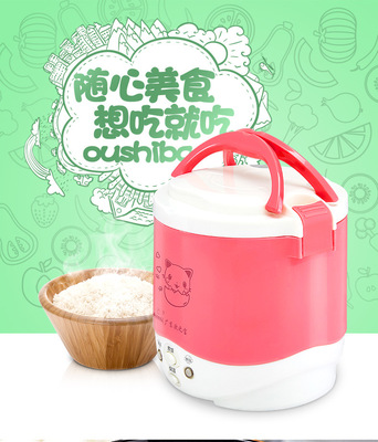 迷你电饭煲锅 12V/24V/220V车载小型电饭煲 煮粥煲汤蒸菜加热保温|ms
