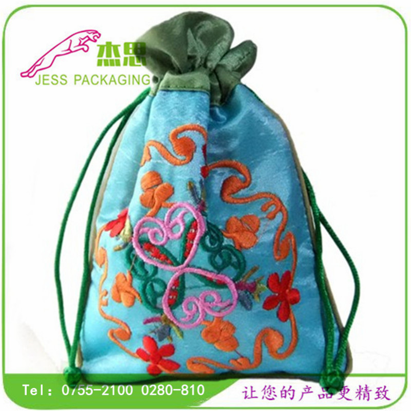 设计新款中国风传统绣花对接锦袋香包香囊黄金珠宝首饰束口袋