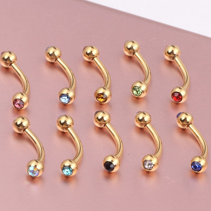 Labret piercing jewelry detail image