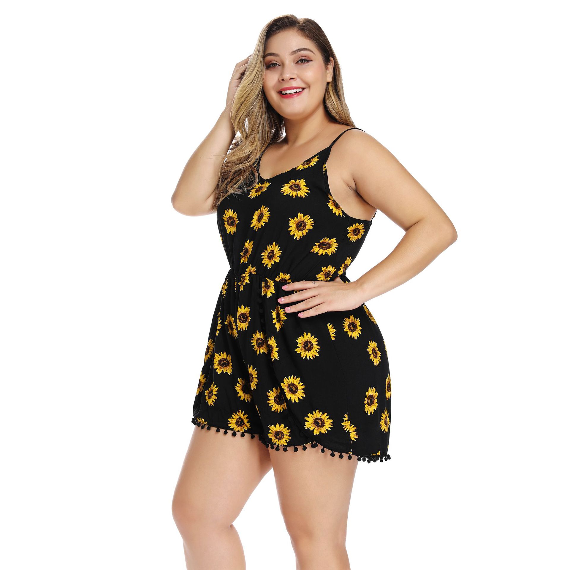 mono irregular con estampado de honda de talla grande NSJM63992