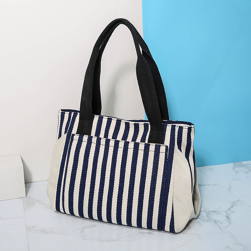 Bag women 2021 new hit color striped can...