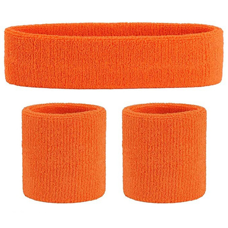 Supply headband wrist guard sports protector combination fitness running ball games with sweat absorbent cotton sweat