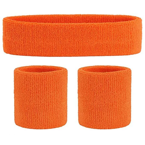 Supply headband wrist guard sports protector combination fitness running ball games with sweat absorbent cotton sweat
