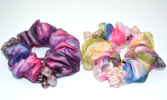 Crystal Lace Hair Scrunchies Wholesale display picture 2