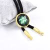 Zodiac signs, metal necklace, glossy adjustable bow tie suitable for men and women, Korean style, simple and elegant design