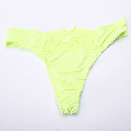 Foreign trade cross-border women's ice silk seamless one-piece thong underwear sexy solid color low-waisted T-Back