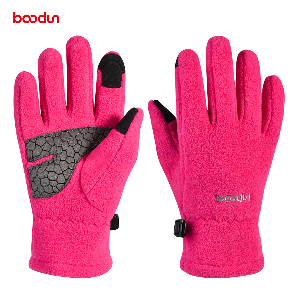 Nouveaux gants de cyclisme d'extérieur pour enfants Boodun pour garçons et filles, version hiver, gants chauds en velours épais pour écran tactile_voghion.com