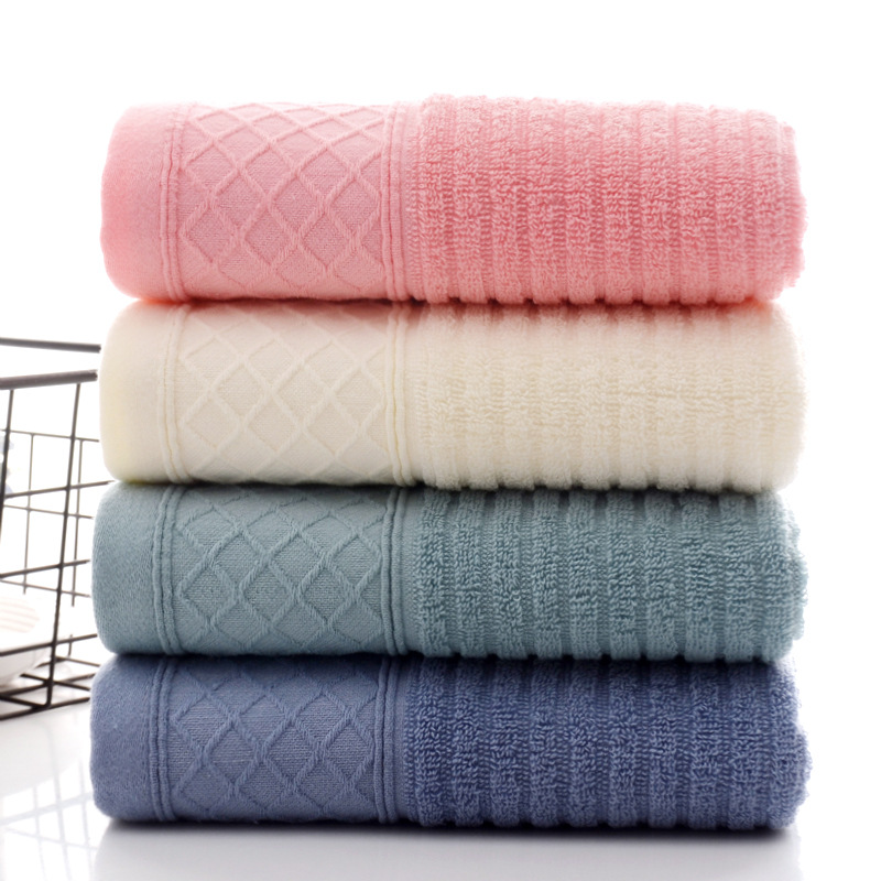 高阳毛巾厂家直销纯棉吸水毛巾家用成人柔软擦脸巾素色缎档面巾