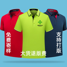 夏间色翻领polo衫企业文化团建活动T恤工作服刺绣广告衫定 制logo