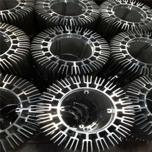 6063铝合金型材太阳花圆形散热器 大功率LED工矿灯散热片铝材
