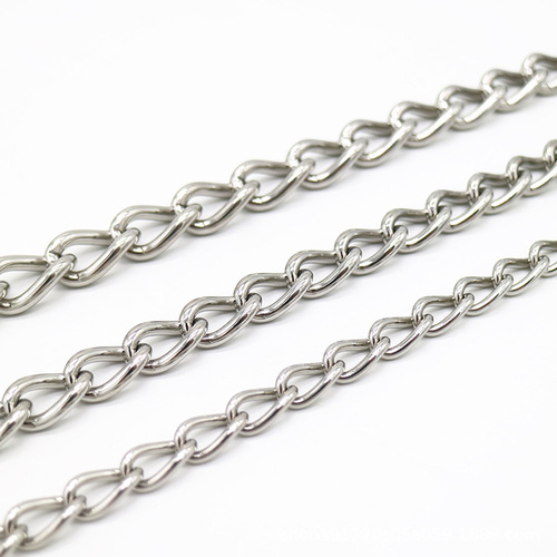 Stainless steel twisted chain, seamless welding, cast net, fishing net, sticky net, pendant accessories, pet dog leash, traction door bolt, anti-theft chain