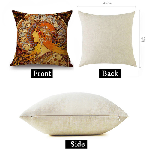 Wish Amazon ebay cross-border design sofa cushion beautiful girl pattern pillowcase pillowcase bedroom decoration