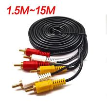 全铜3对3音频线 DVD音频线 RCA线材 精包3/3音频线