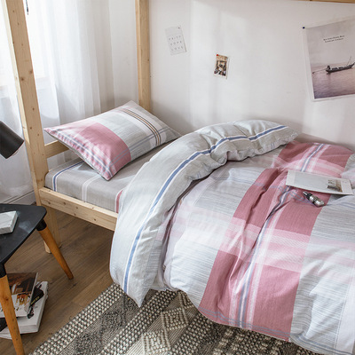 新款全棉學生宿舍三件套優質純棉兒童被芯枕芯五件套單人套件熱銷