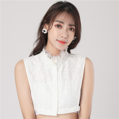 Fake collar, children's fake collar, autumn and winter fake collar, wooden ear edge decorative collar, fake stand-up collar, high collar, fake collar