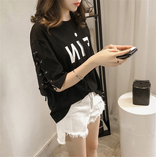 custom polyester white printed t-shirt women t shirt