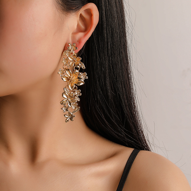 Wholesale Fashion Tree Leaf Earrings Flower Earrings Long Earrings display picture 2