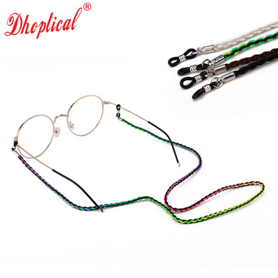 多色眼镜绳，PU锦纶丝眼镜绳，眼镜绳，眼镜配件，眼镜链