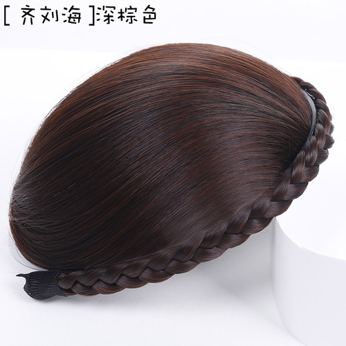 Wig bangs braided hair clip bangs lady straight bangs wig piece wig head curtain online natural false fringe