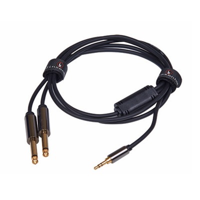 厂家直销 3.5mm公双声转双6.35公单声道转接线3.5公转双6.5公头|ru