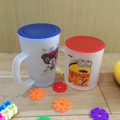 厂价批发带盖爆款磨砂玻璃马克杯卡通图案高杯/矮杯支持定制LOGO