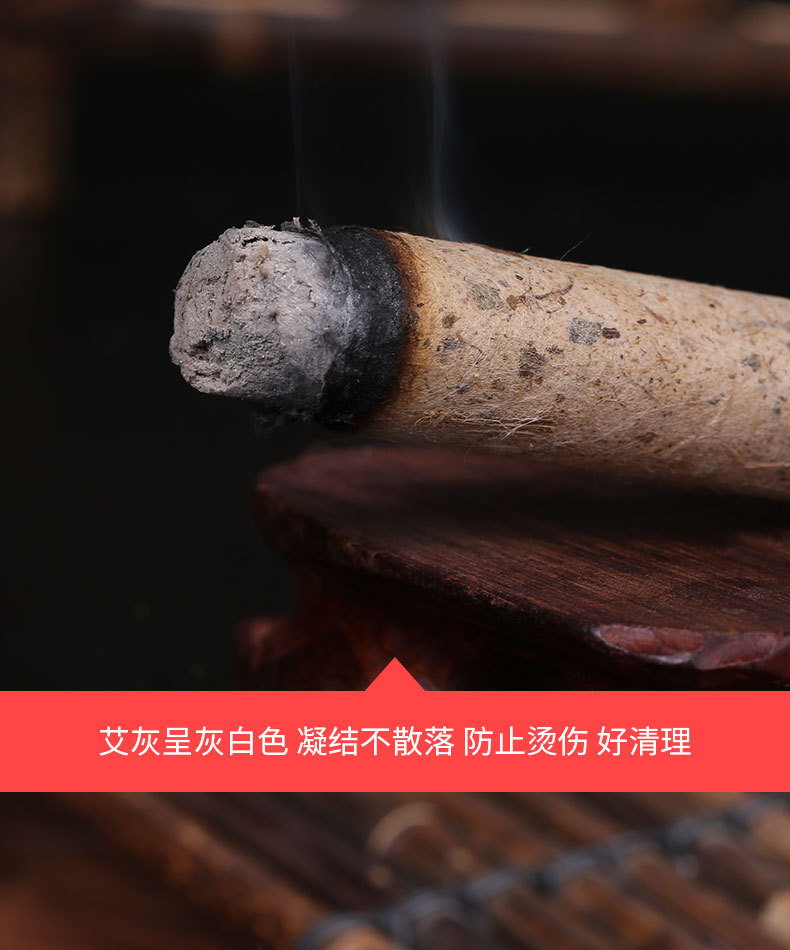 Handmade Mulberry Paper Moxa Stick 35:1 Aged Ai Tiao Moxibustion Roll 2.0 x 20cm in use