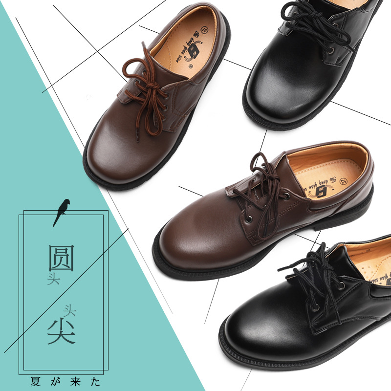 Guangzhou leather shoes new pattern Bandage solar system Soft sister Mori girl Versatile student leisure time leather shoes college jk Uniform shoes