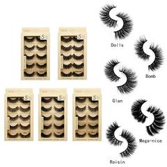 [Cross-border new product] Long, slender and natural mink hair false eyelashes 3D soft eyelashes factory direct sales