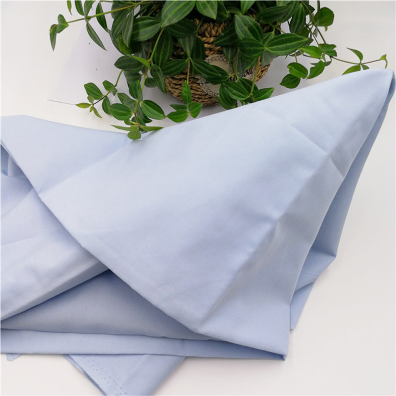 批发涤棉染色里布口袋布面料漂白133*72TC涤棉府绸坯布