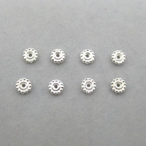 S925 sterling silver flower tray diy handmade accessories Xiangyun crystal beaded spacer jewelry multi-size material package