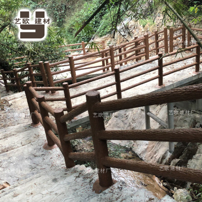 水泥仿木栅栏混凝土栏杆 水泥仿木护栏河道栏杆围栏 河道景观公园|ms