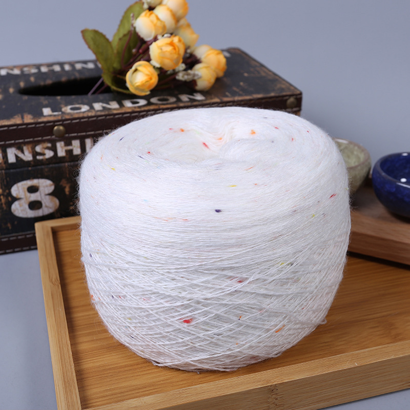 厂家供应20支双股彩点合股纱 毛衣帽子围巾线毯专用纱花式纱