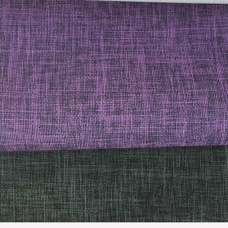 现货批发PVC套色麻布纹人造革家居软硬包背景墙装饰皮革沙发皮革