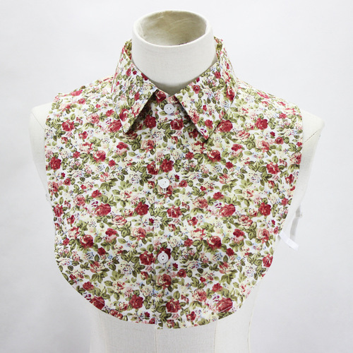 Fake collar Detachable Blouse Dickey Collar False Collar Pop up small floral cotton shirt collar coat collar collar fake collar