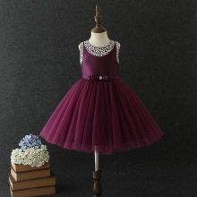 儿童礼服蓬蓬裙女童公主连衣裙钉珠高档蓬蓬纱礼服花童裙舞台表演