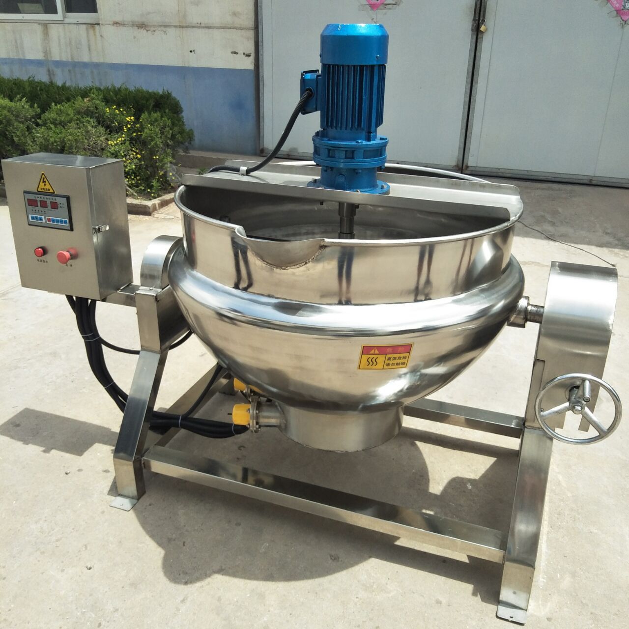 中药汁浓缩锅梨膏熬制机猪肉酱辣椒酱炒锅八宝粥熬煮锅凉粉夹层锅