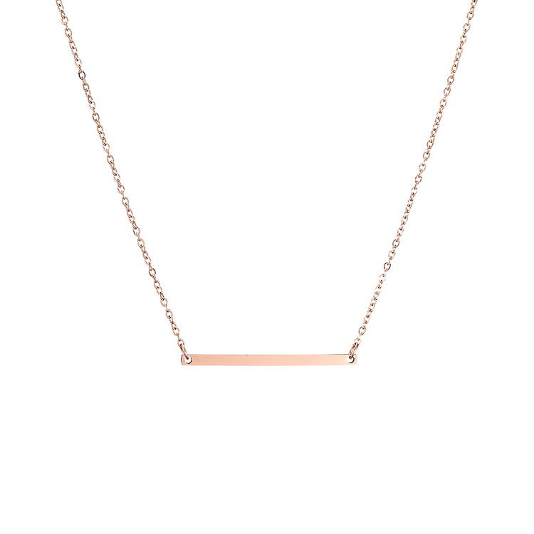 Korea's New Word Pendant Short Gold-plated Clavicle Chain Simple 316l Stainless Steel Pendant display picture 6