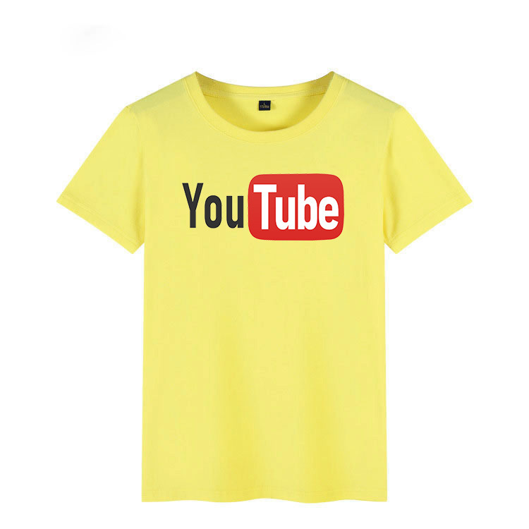 T-shirt col rond en coton femmes Youtube - Ref 3423536 Image 4