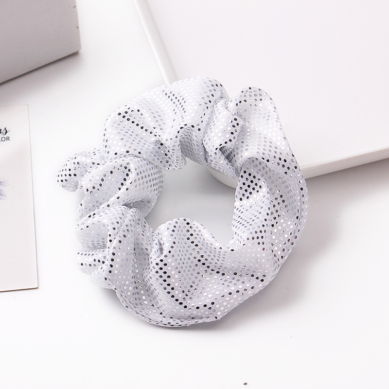 New Fashion Metal Bright Color Radium Bronzing Double Color Cheap Scrunchies Wholesale display picture 26