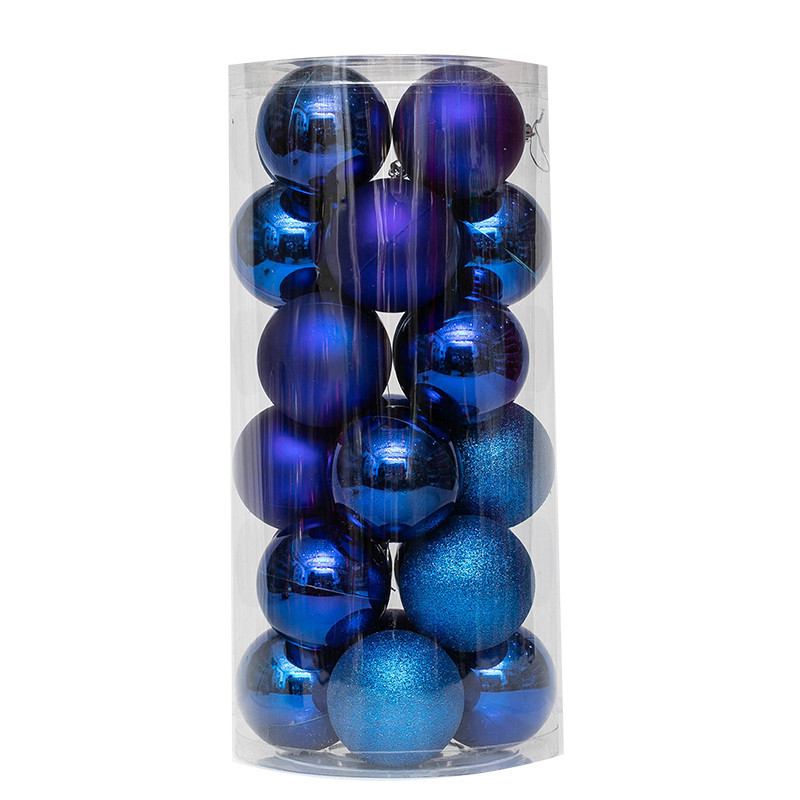 Navidad 6cm galvanoplastia BOLA DE Navidad barril PVC Navidad bola colorida 24 paquete escena árbol de Navidad decoraciones