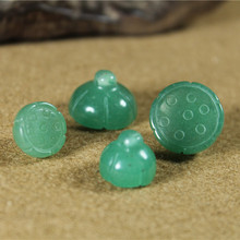 天然玉石a货 东陵玉莲子莲蓬 手工DIY饰品手链项链玉石配件配饰