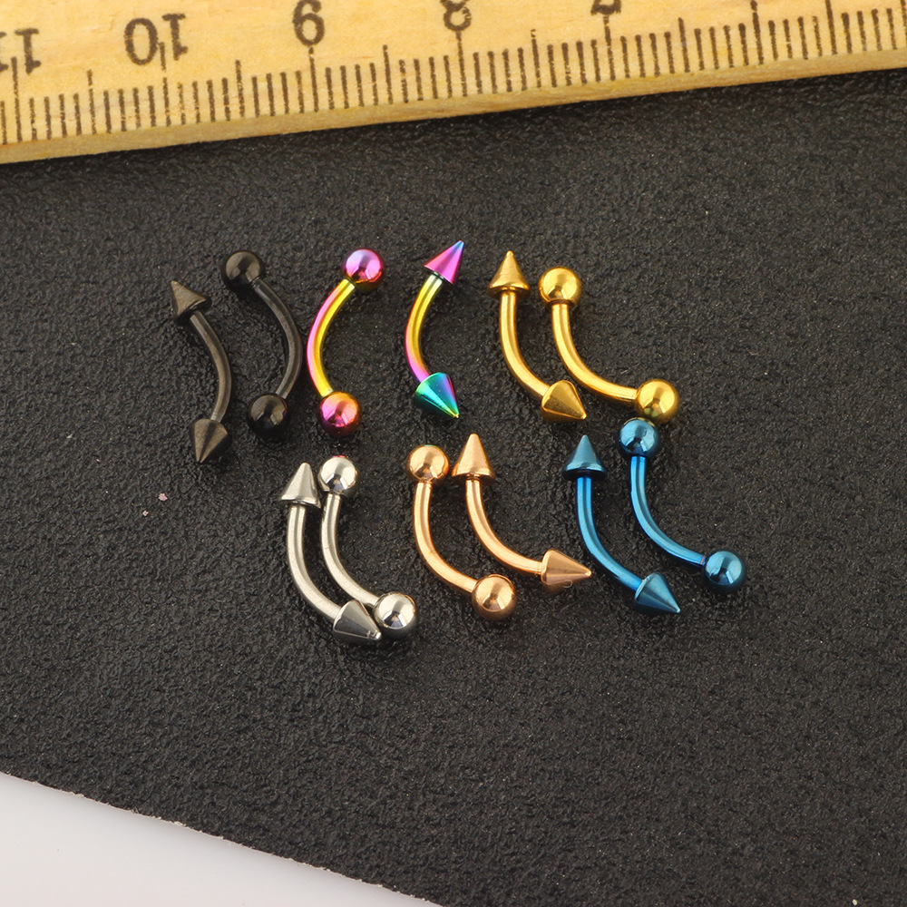 12-Piece Stainless Steel Eyebrow Ring Lip Nose Piercing Jewelry Set - Diamond Shape - Ancient Style detail image 10